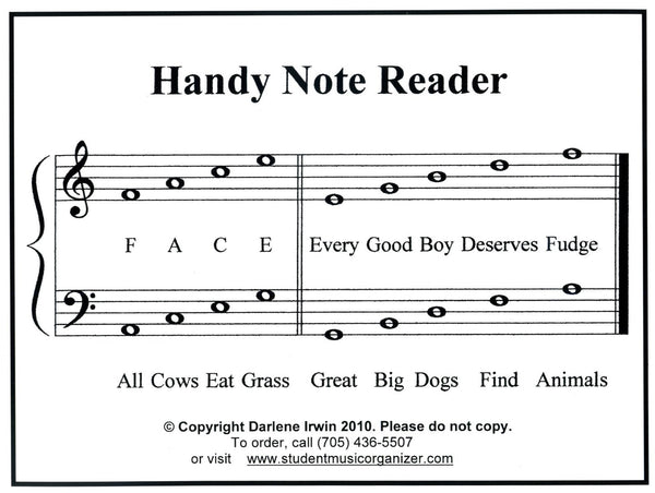 Note Reading Cards – The Student Music Organizer